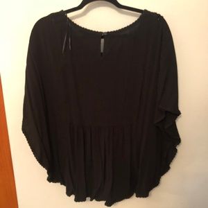 Love & Legend Black Poncho Style Top